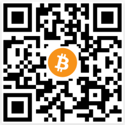 QR code with a custom Bitcoin logo