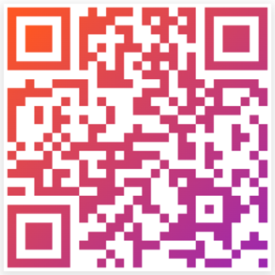 Red-to-purple gradient QR code example